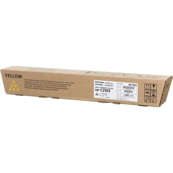 Original Ricoh Aficio MP-C2503SP MP-C2003SP MP-C2011SP Amarillo Cartucho de Toner - 841929