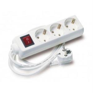 Regleta Alimentacion - 3x Schukos - Interruptor On/Off - Cable de 1.50m