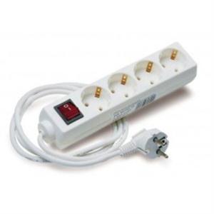 Regleta Alimentacion - 4x Schukos - Interruptor On/Off - Cable de 1.50m