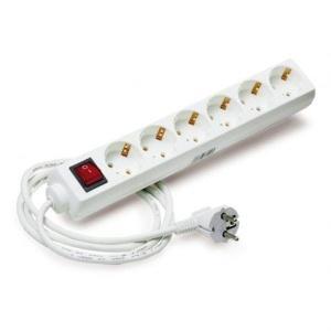 Regleta Alimentacion - 6 Tomas Schuko - Interruptor On/Off - Cable de 1.50m