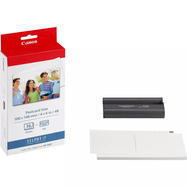 Original Canon KP-36IP Value Pack de Tinta - 36 Hojas Papel Fotografico 100x148 mm - 7737A001