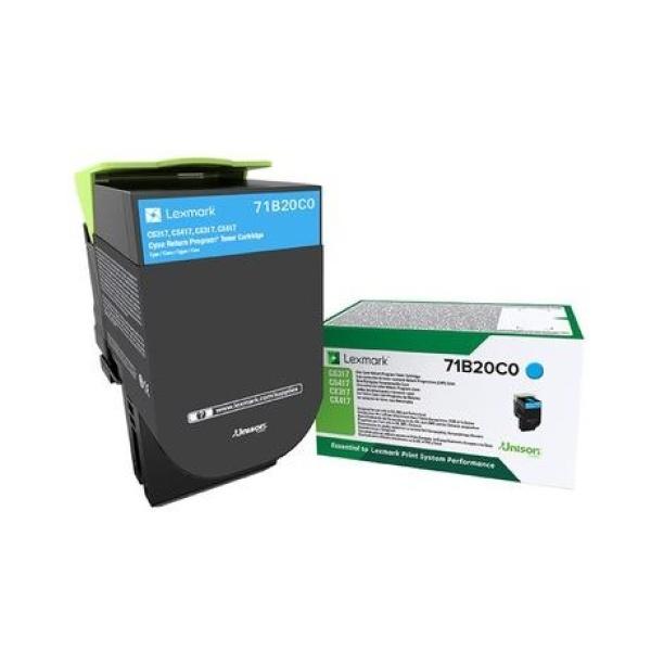 Original Lexmark CS317-CS417-CS517-CX317-CX417-CX517 Cyan Cartucho de Toner - 71B20C0