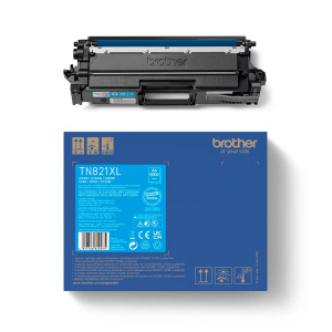 Cartucho de tóner Cian XL Alta Capacidad original Brother TN821XL