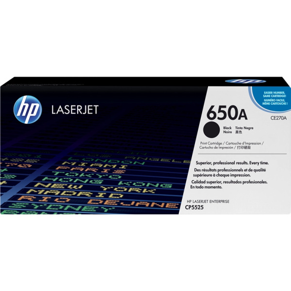 Original HP CE270A Negro Cartucho de Toner - 650A