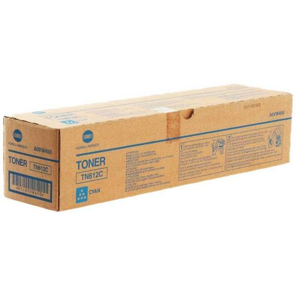 Original Konica Minolta TN612 Cyan Cartucho de Toner - TN612C/A0VW450