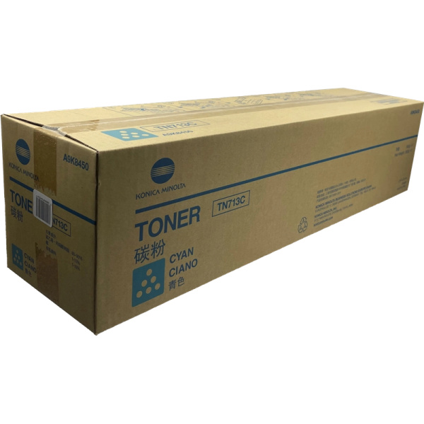Original Konica Minolta TN713 Cyan Cartucho de Toner - TN713C/A9K8450
