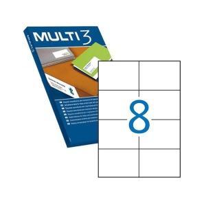 Pack 800 Etiquetas Blancas Cantos  Rectos 105.0X74.0mm 04712