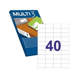 Pack 4.000 Etiquetas Blancas Cantos  Rectos 52.5X29.7mm 04719