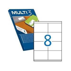 Pack 800 Etiquetas Blancas Cantos  Rectos 105.0X70.0mm 04725