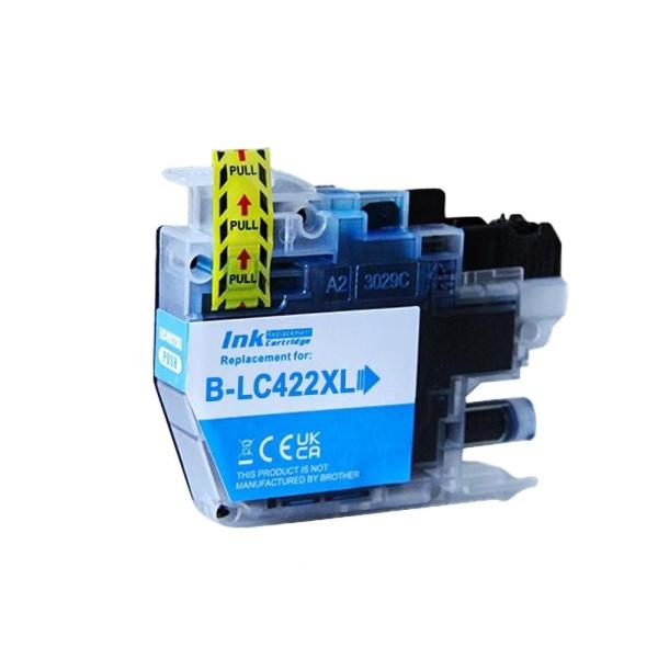 Cartucho de tinta Cian XL Alta Capacidad compatible Brother LC422XLC