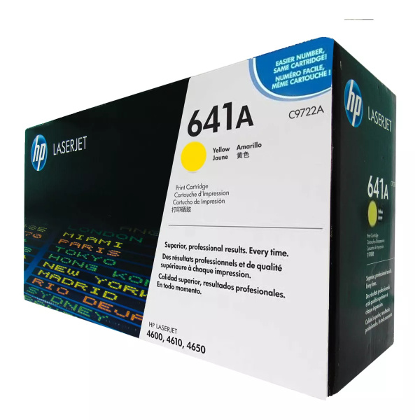 Original HP C9722A Amarillo Cartucho de Toner Reemplaza 641A