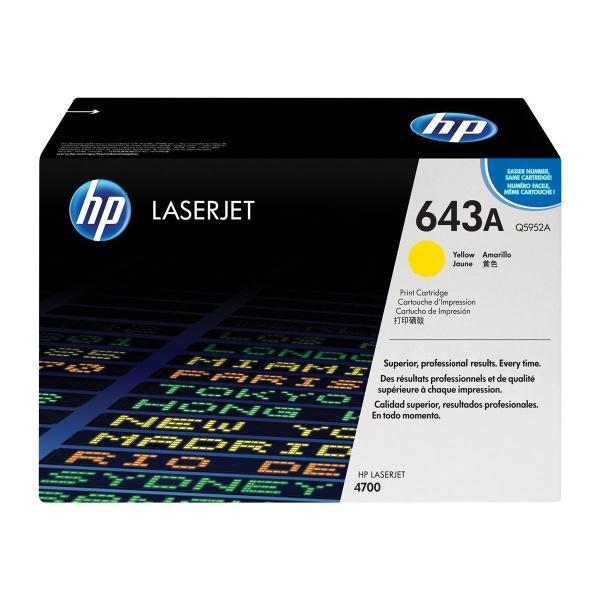Original HP Q5952A Amarillo Cartucho de Toner 643A