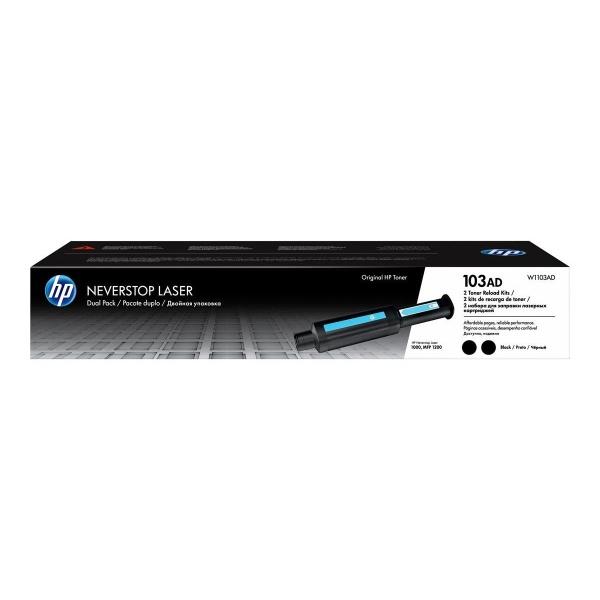 Original HP W1103A Negro Pack de 2 Cartuchos de Toner Originales - 103A