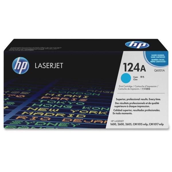 Original HP Q6001A Cyan Cartucho de Toner 124A