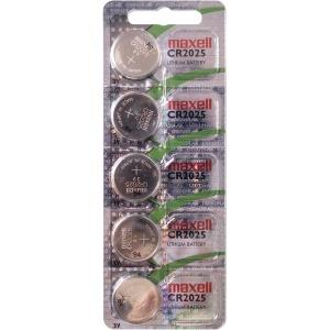 Maxell Pack de 5 Pilas Litio de Boton CR2025 3V