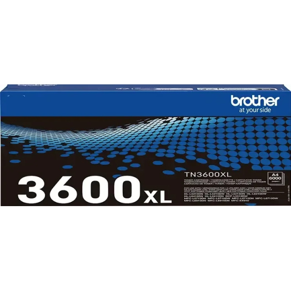 Cartucho de tóner Negro XL Alta Capacidad original Brother TN3600XL