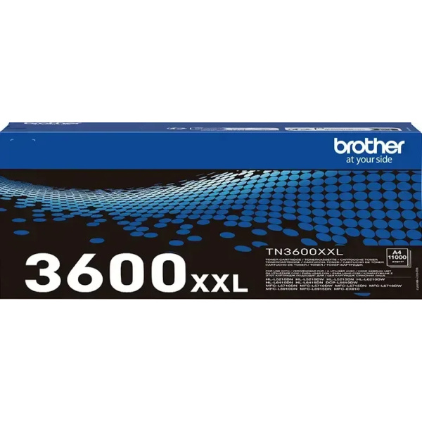 Cartucho de tóner Negro XL Alta Capacidad original Brother TN3600XXL