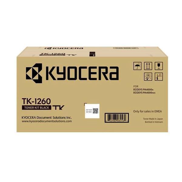 Cartucho de tóner Negro original Kyocera TK1260