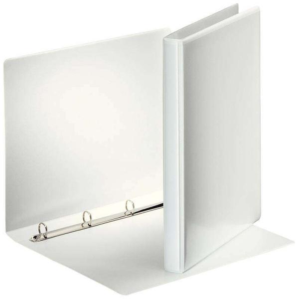 10 Esselte Carpeta Canguro con 4 Anillas de 16mm - Formato A4 - 2 Bolsillos Exteriores - Certificado FSC - Color Blanco