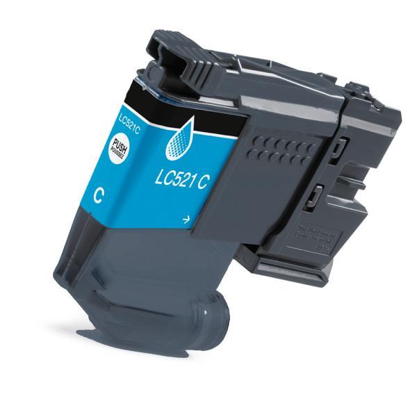 Cartucho de tinta Cian compatible Brother LC521