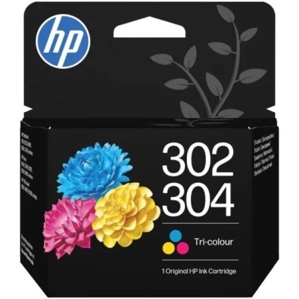 Cartucho de tinta tricolor original HP B7RT6AE unificado para series 302 y 304 capacidad estándar.