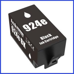 Cartucho de tinta negra HP 924e XL compatible de alta capacidad con chip blindado anti-bloqueo.