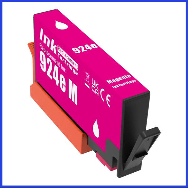 Cartucho de tinta magenta HP 924e XL compatible con chip inteligente reforzado contra actualizaciones.