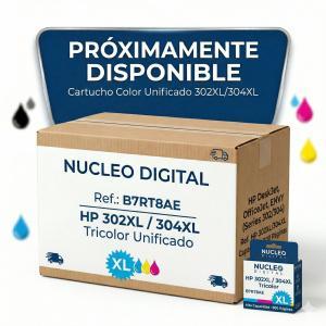 Cartucho de tinta tricolor original HP B7RT8AE unificado para series 302XL y 304XL.