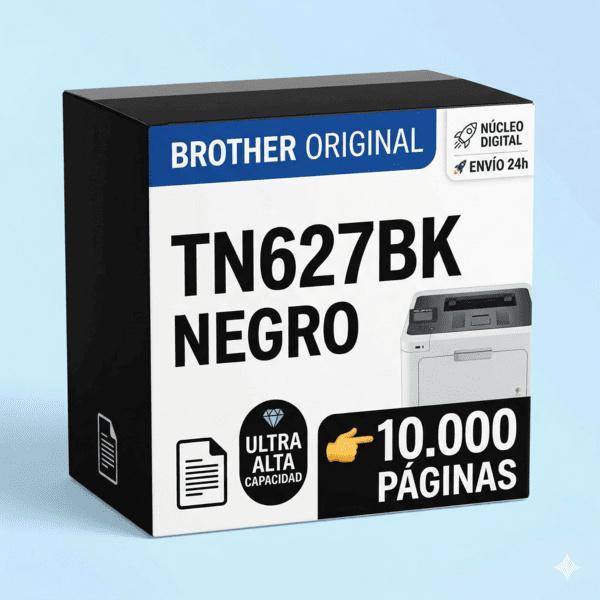 Tóner Negro Compatible Brother TN627BK para impresoras HL-L8570CDW y MFC-L8970CDW - Núcleo Digital