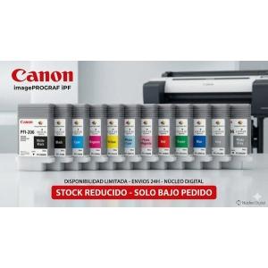 Gama completa de cartuchos originales Canon PFI-206 Lucia EX de 300ml con aviso de stock reducido y venta bajo pedido - Núcleo Digital