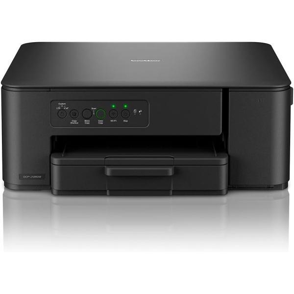 Detalle de la Brother DCP-J1260W con la bandeja de entrada de 250 hojas totalmente extraída. WiFi y Dúplex. Disponible con envío 24h en Núcleo Digital.