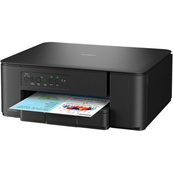 Ángulo tres cuartos a la izquierda mostrando el perfil estilizado y la salida de papel del equipo multifunción Brother. WiFi y Dúplex. Disponible con envío 24h en Núcleo Digital.