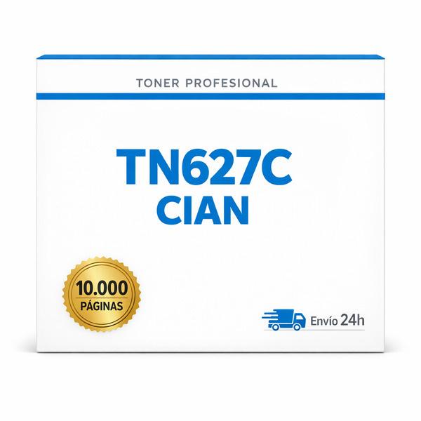 Tóner Cian Compatible Brother TN627C para impresoras HL-L8570CDW y MFC-L8970CDW - Núcleo Digital
