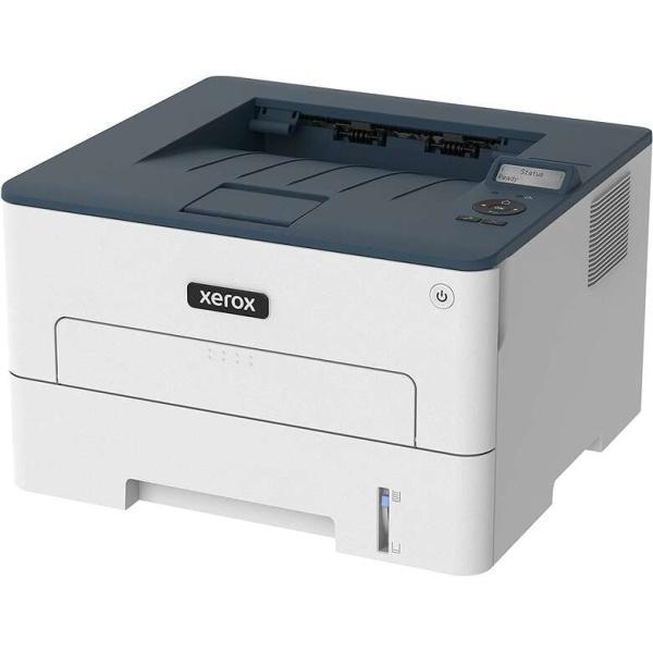 Vista en ángulo de tres cuartos de la impresora láser monocromo Xerox B230. 30ppm, WiFi y Dúplex. Envío 24h GRATIS en Núcleo Digital.