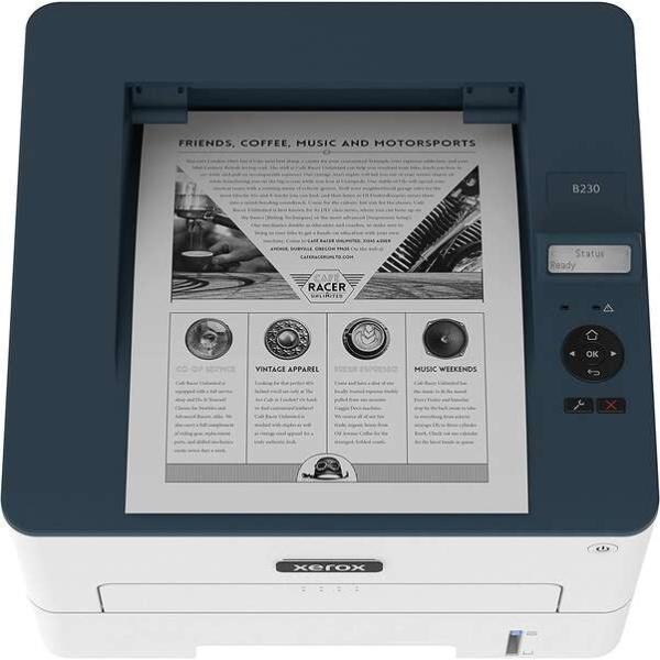 Detalle del interior y consumibles de la impresora láser monocromo Xerox B230. 30ppm, WiFi y Dúplex. Envío 24h GRATIS en Núcleo Digital.