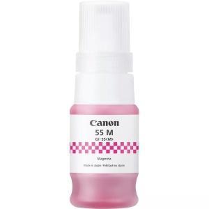 Imagen de la Botella de Tinta Original Canon GI-55M Magenta 6290C001. Consumible original para máxima fiabilidad y resultados oficiales. Envío 24h en Núcleo Digital.