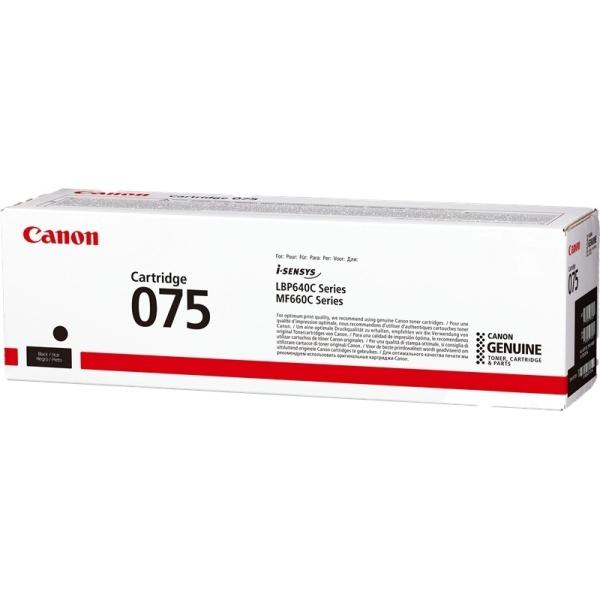 Imagen del Tóner Original Canon 075 Negro 6365C002. Consumible original para máxima fiabilidad y resultados oficiales. Envío 24h en Núcleo Digital.