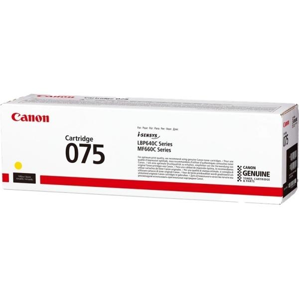 Imagen del Tóner Original Canon 075 Amarillo 6362C002. Consumible original para máxima fiabilidad y resultados oficiales. Envío 24h en Núcleo Digital.