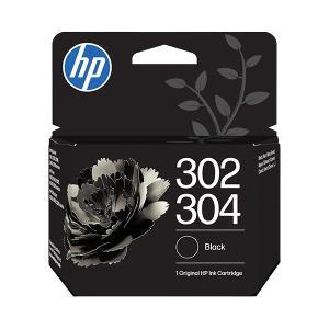Cartucho de tinta original HP 302 y 304 negro con referencias F6U66AE, N9K06AE y B7RT7AE
